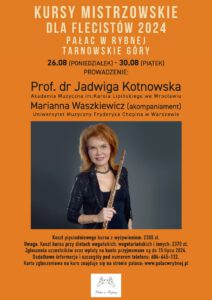 Plakat kursu dla flecistów w Tarnowskich Górach